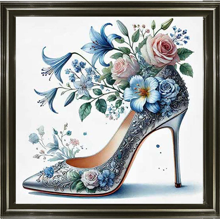 FS1024 Blue Floral Shoe