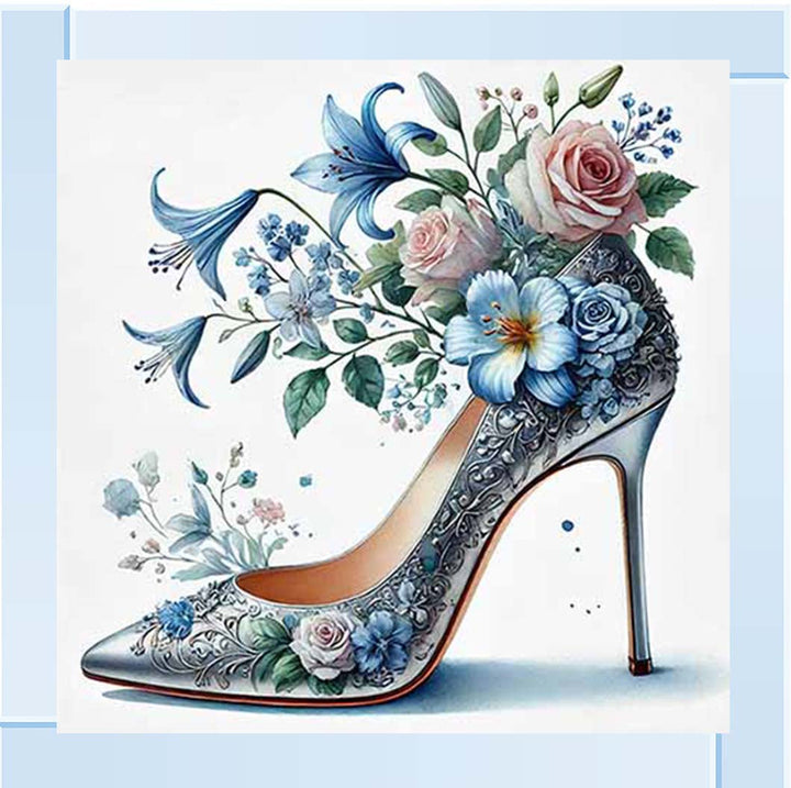 FS1024 Blue Floral Shoe