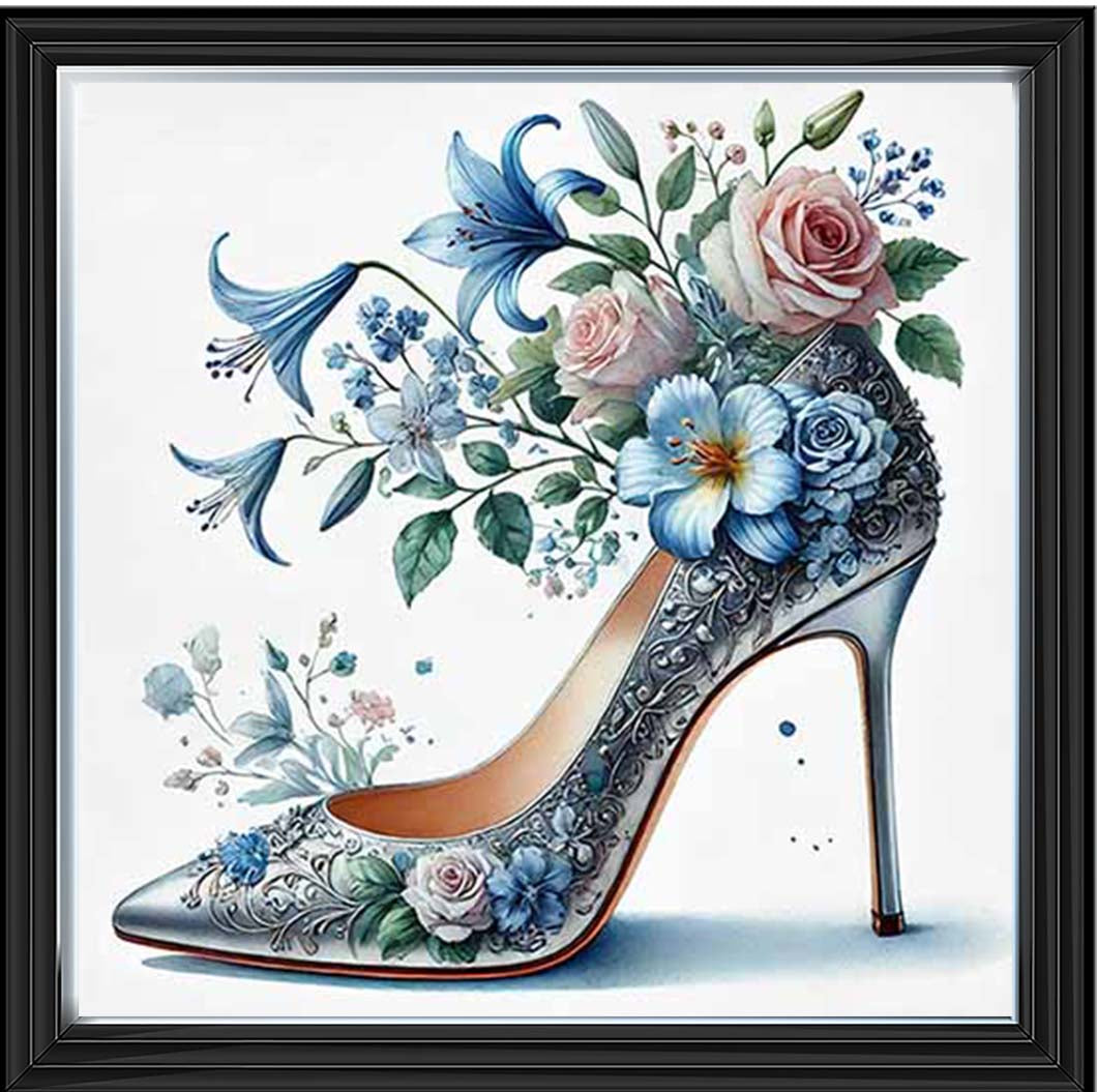 FS1024 Blue Floral Shoe