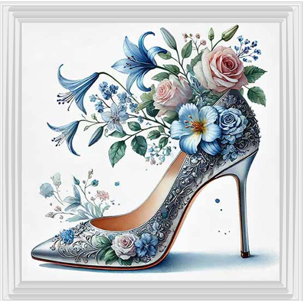 FS1024 Blue Floral Shoe