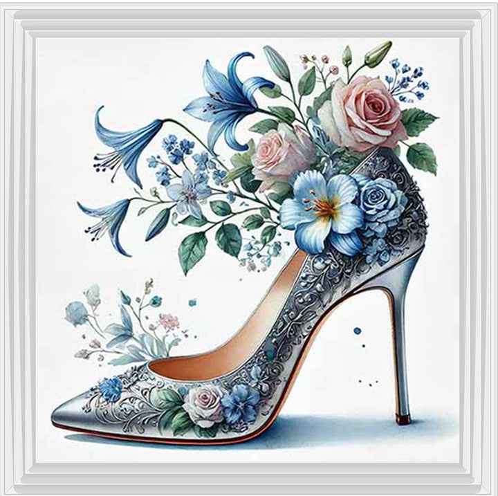 FS1024 Blue Floral Shoe