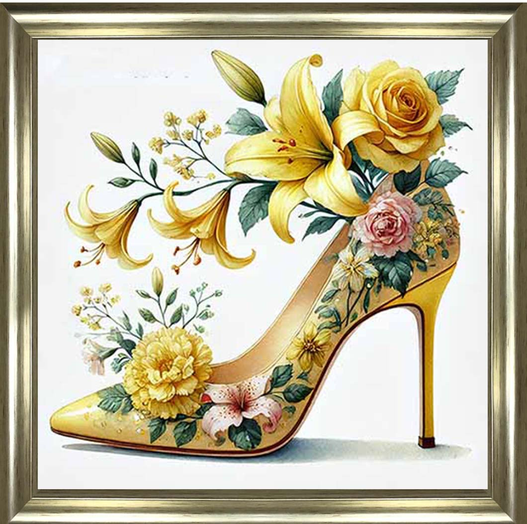 FS1025 Yellow Floral Shoe