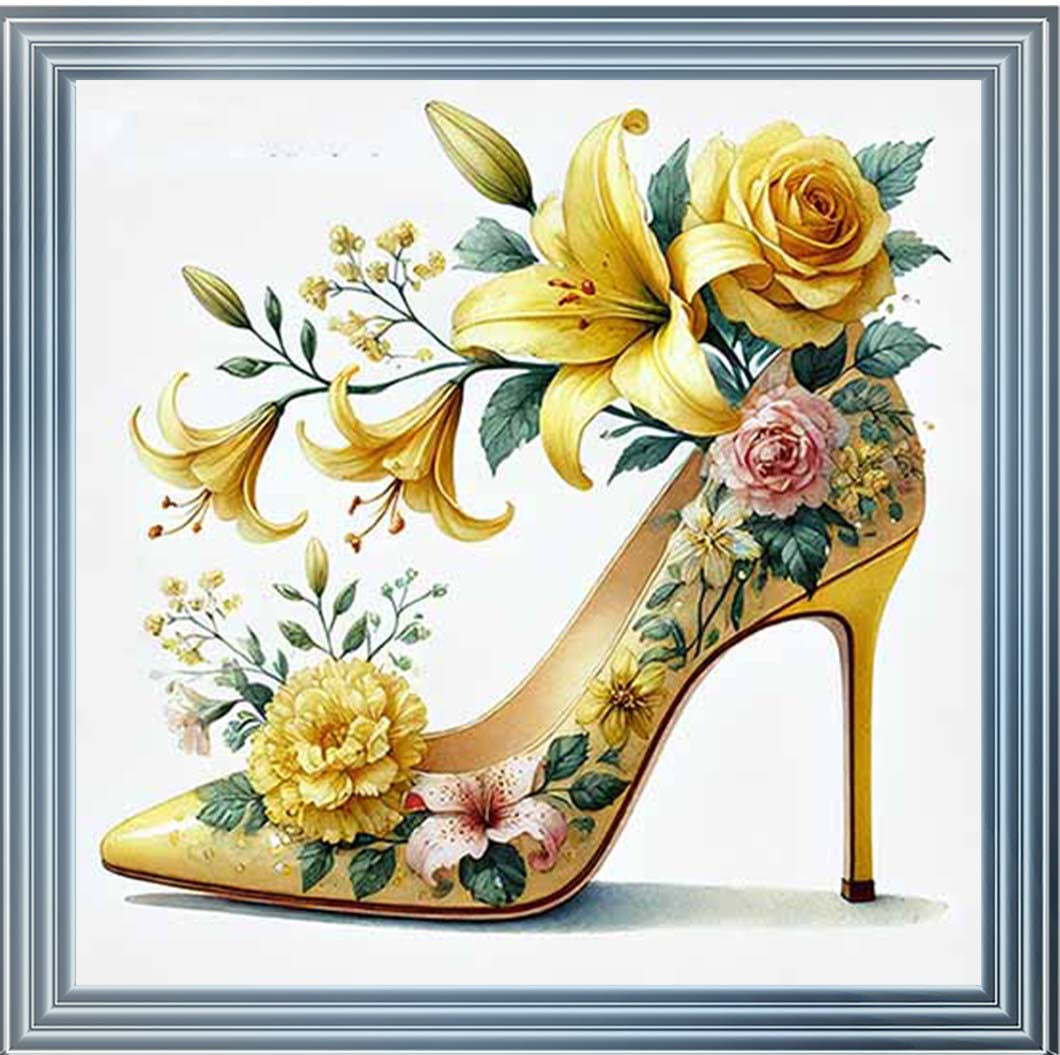 FS1025 Yellow Floral Shoe