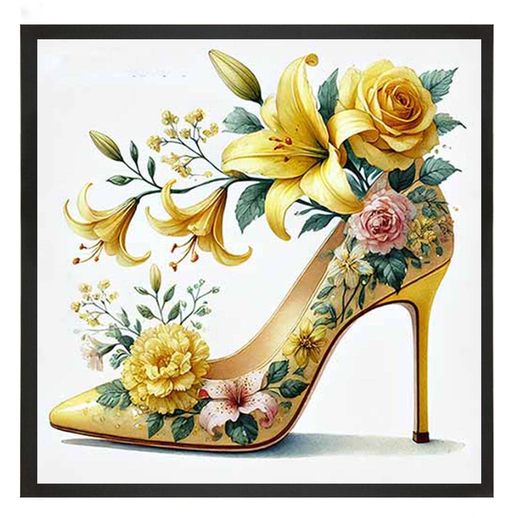 FS1025 Yellow Floral Shoe