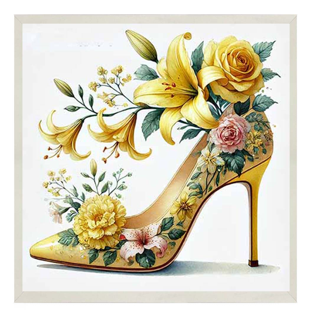 FS1025 Yellow Floral Shoe