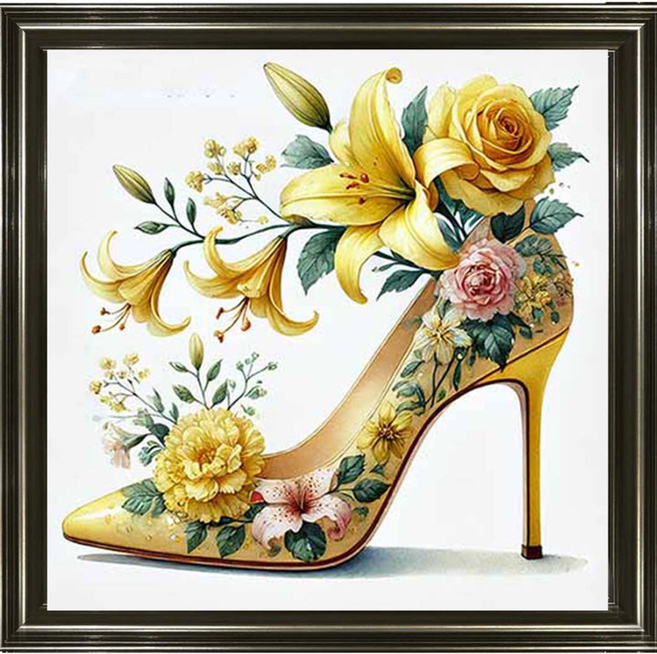 FS1025 Yellow Floral Shoe