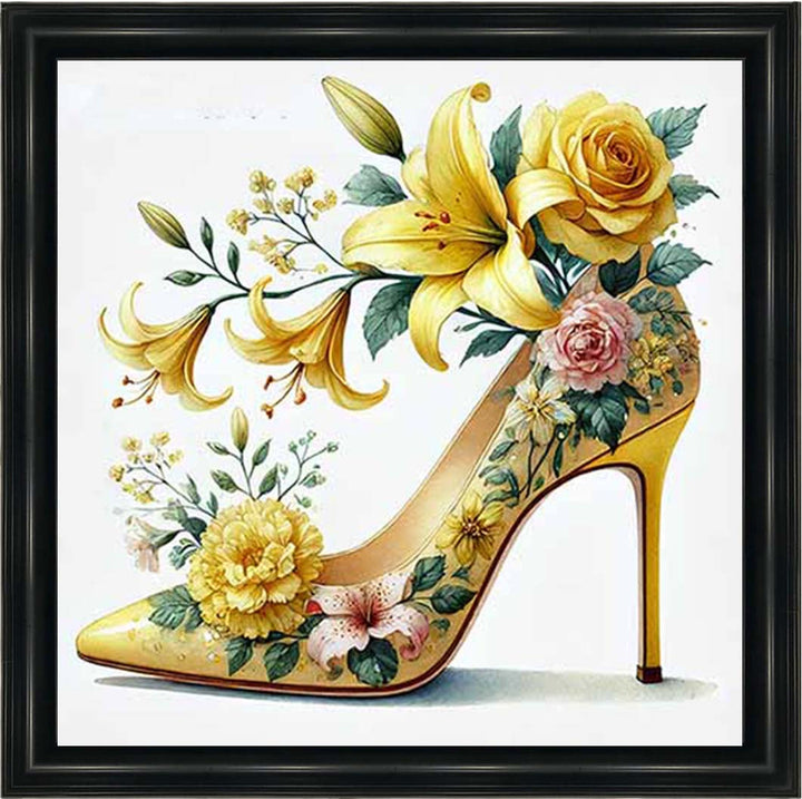 FS1025 Yellow Floral Shoe