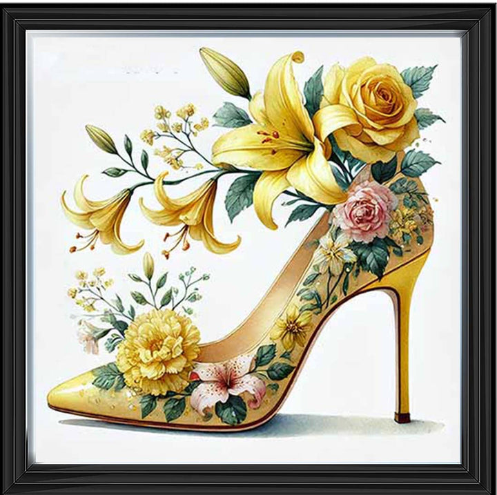 FS1025 Yellow Floral Shoe