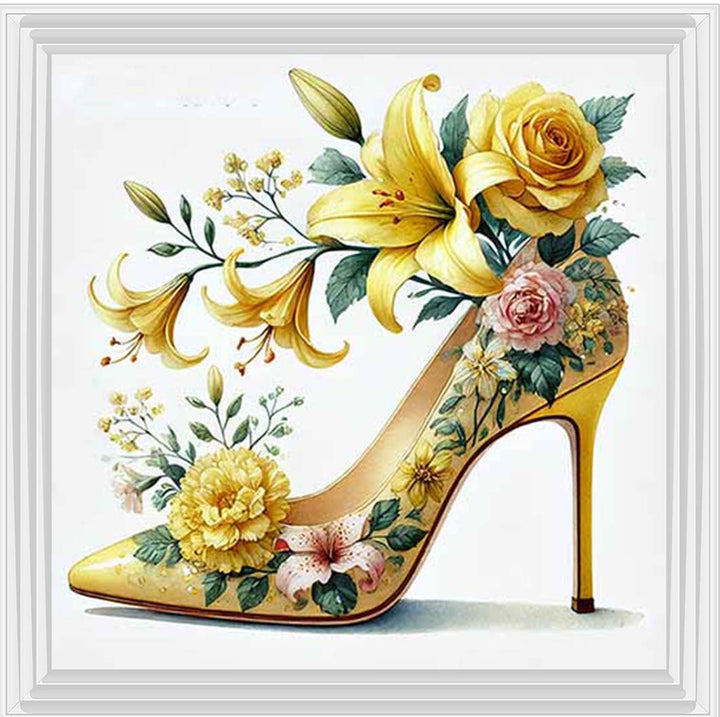FS1025 Yellow Floral Shoe
