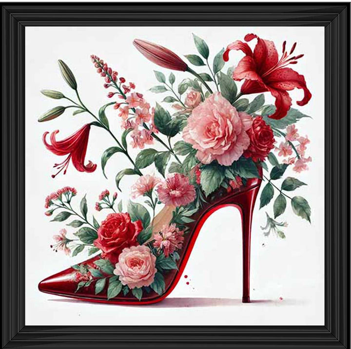 FS1026 Red Floral Shoe