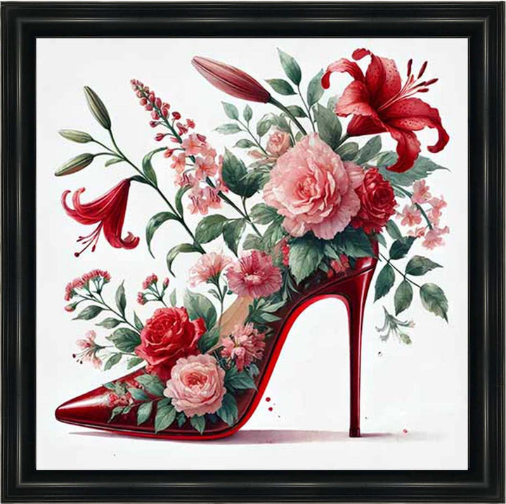FS1026 Red Floral Shoe