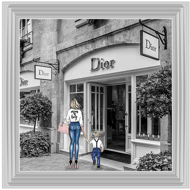 FG686 Blonde Mum & Son Shopping