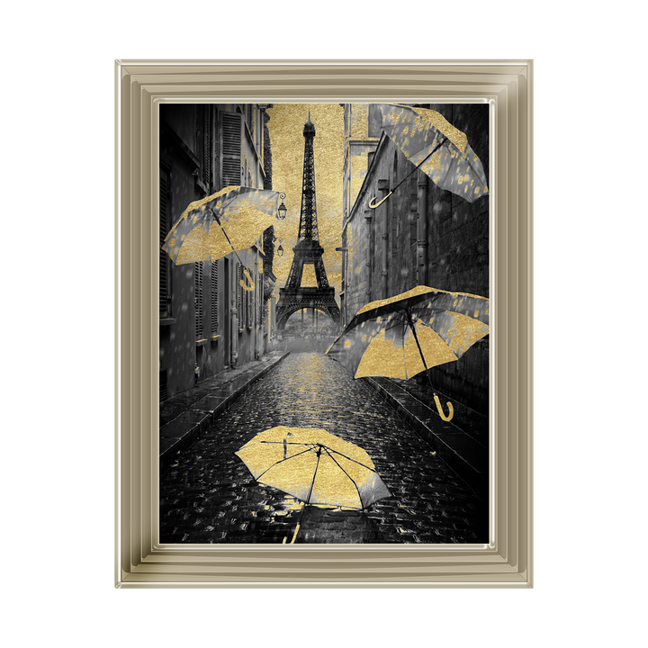 Gold leaf Paris scene
