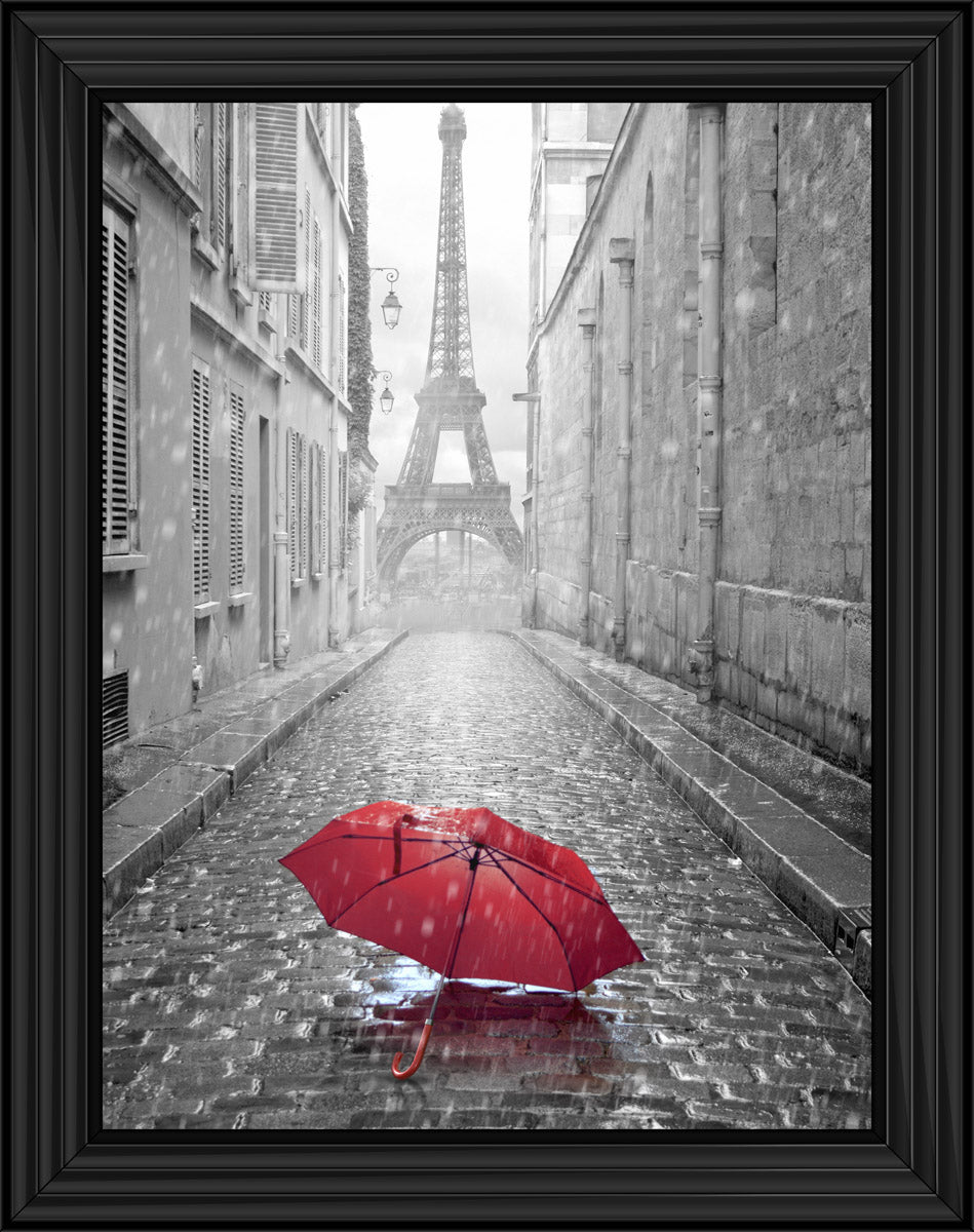 CY011 Parisienne Street Red Umbrella