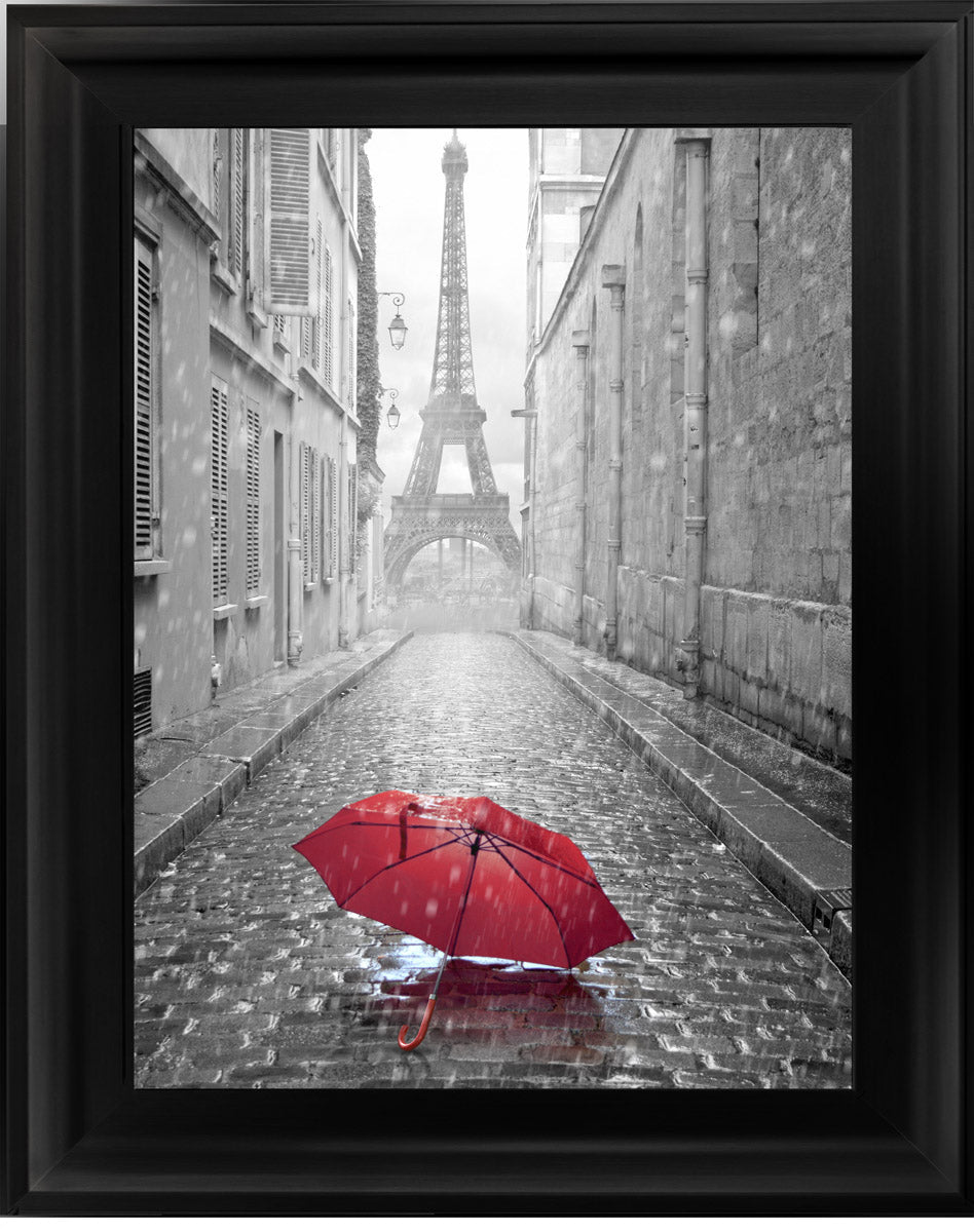 CY011 Parisienne Street Red Umbrella