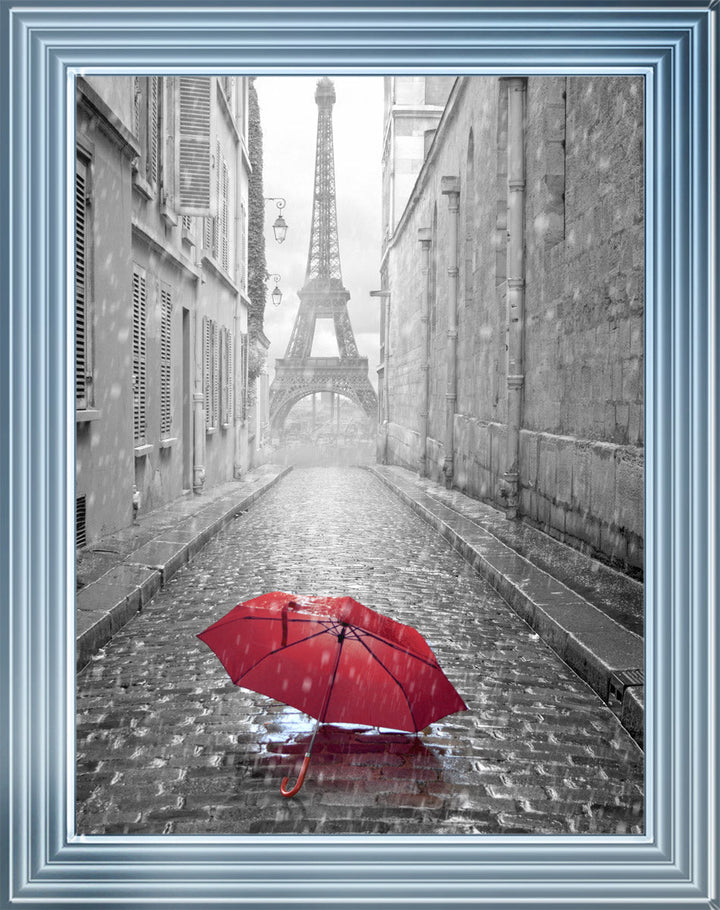 CY011 Parisienne Street Red Umbrella