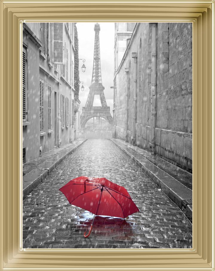 CY011 Parisienne Street Red Umbrella