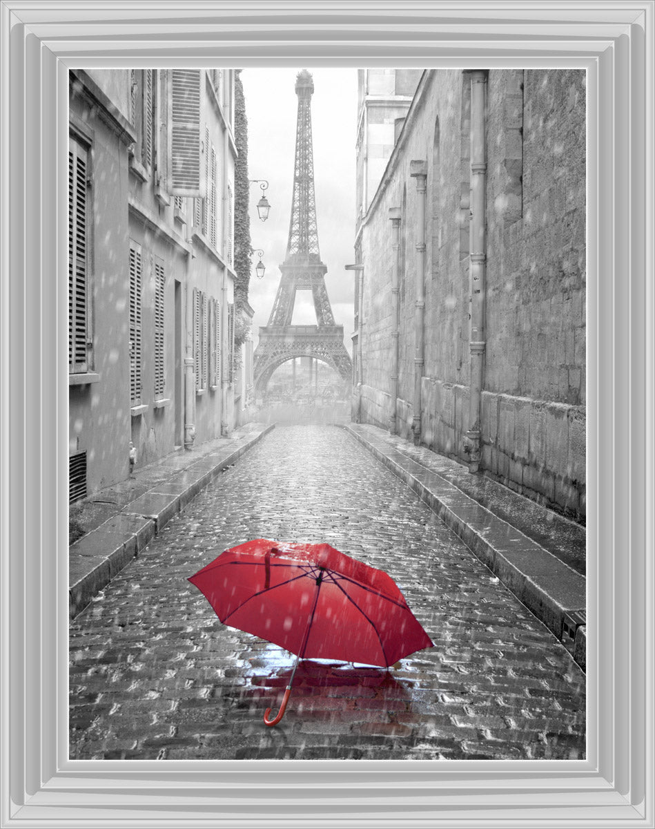 CY011 Parisienne Street Red Umbrella