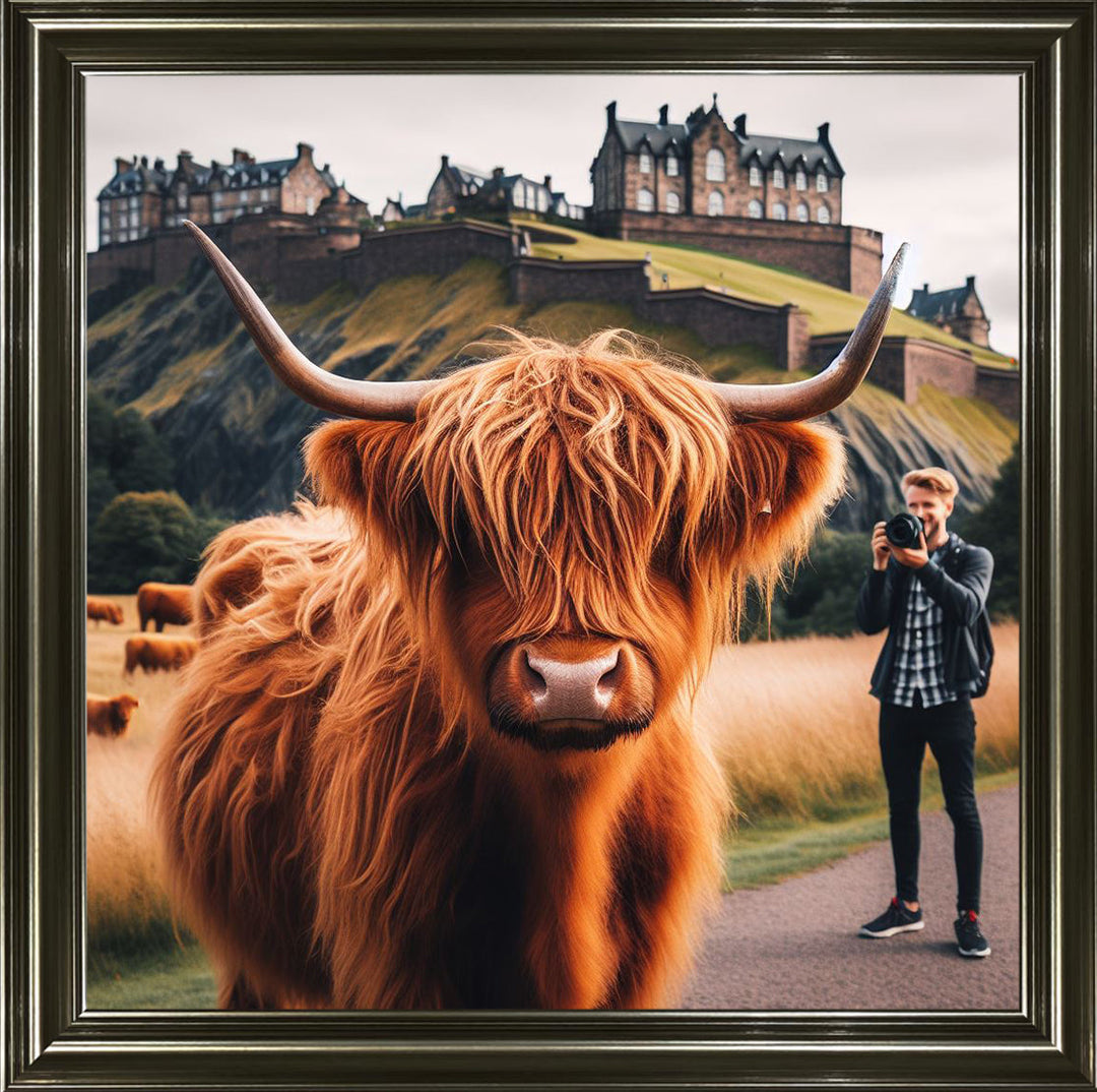 AN1111 HIGHLAND COW EDINBURGH CASTLE SHOOT