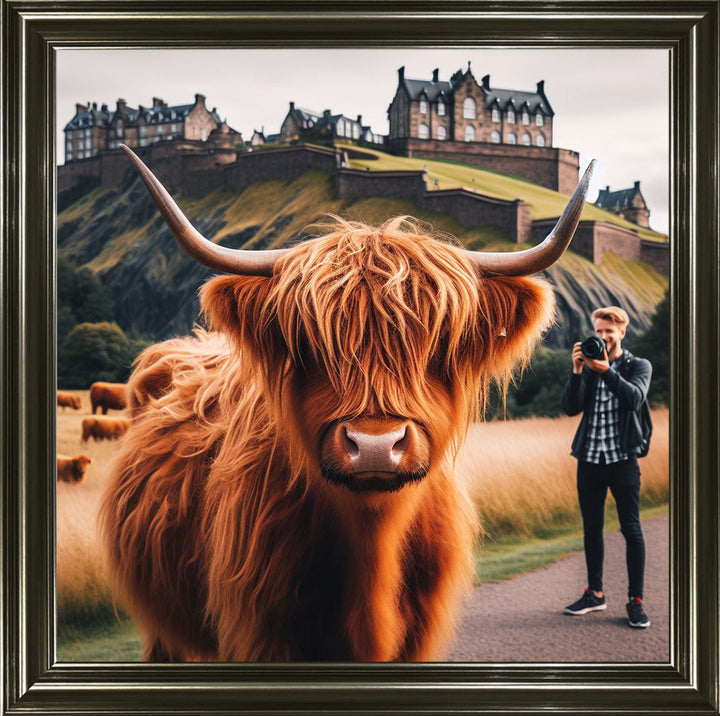 AN1111 HIGHLAND COW EDINBURGH CASTLE SHOOT