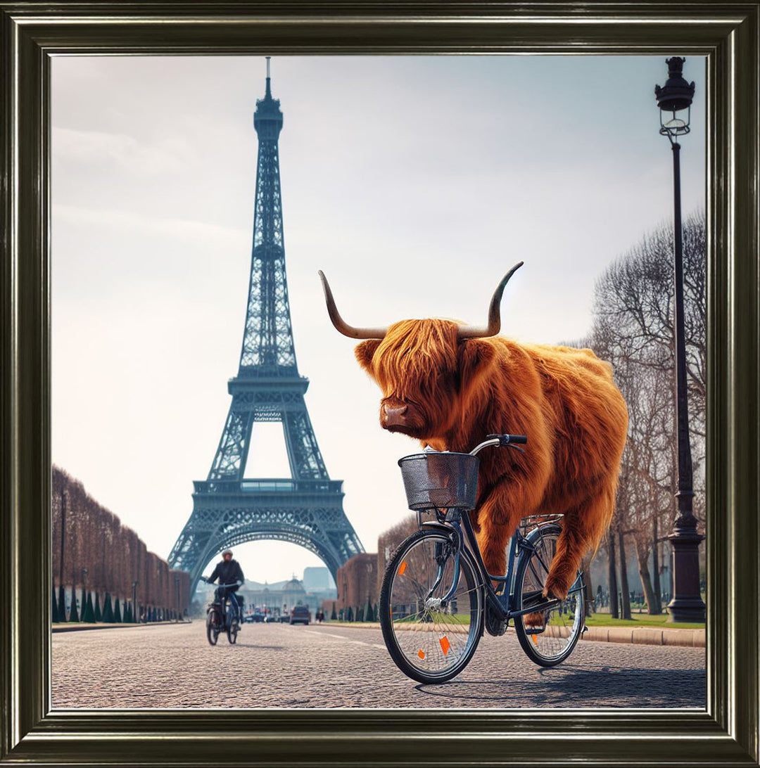 AN1110 COW BIKE RIDING AROUND EIFFEL TOWER