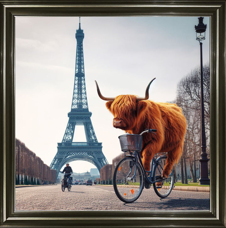 AN1110 COW BIKE RIDING AROUND EIFFEL TOWER