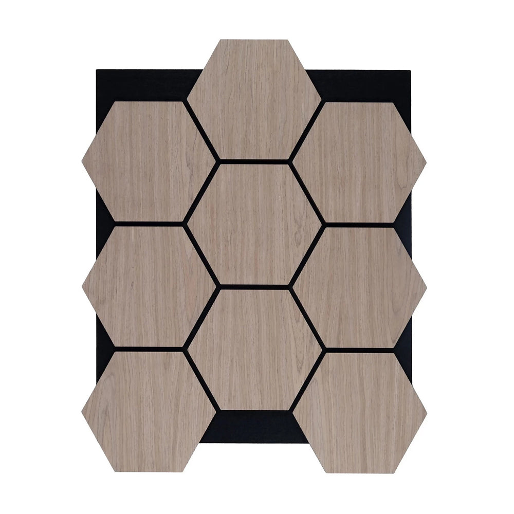 Hexagon Wood Acoustic Wall Panels - (Set of 4)