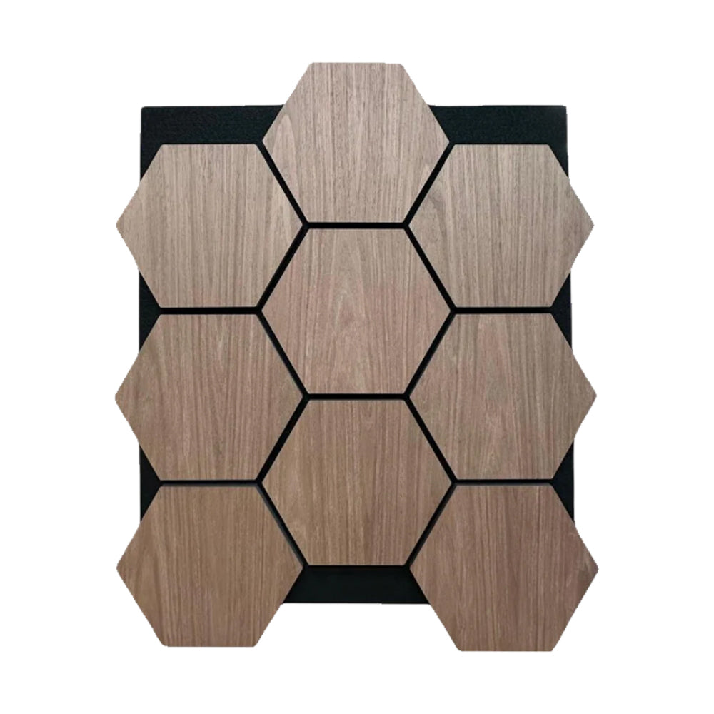 Hexagon Wood Acoustic Wall Panels - (Set of 4)
