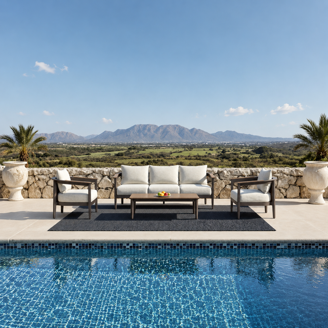 ALUXO® Hemera Outdoor Range - Wood - 5 Seater Lounge Set