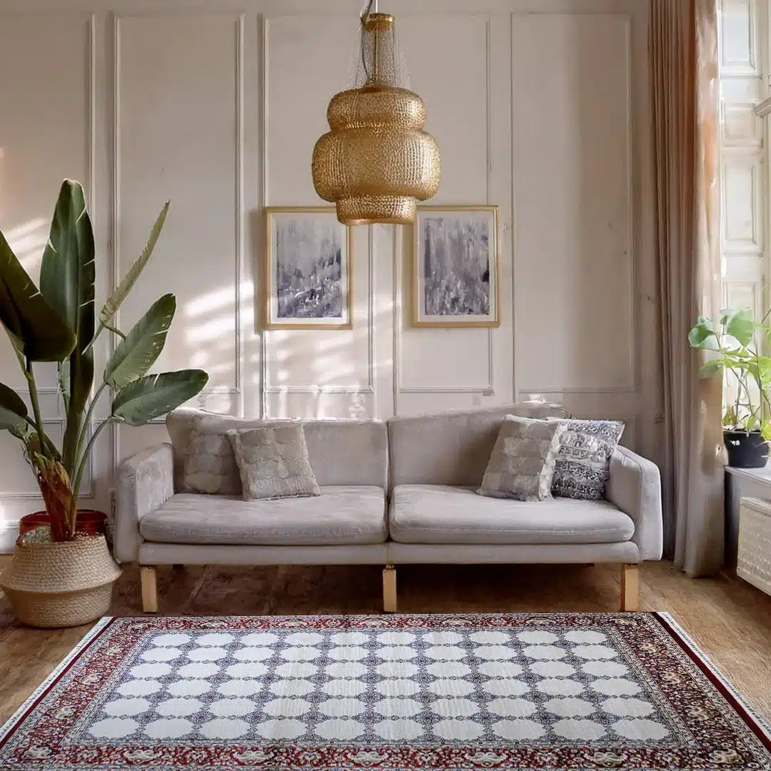 Bukhara Red Beige Elegance Rug