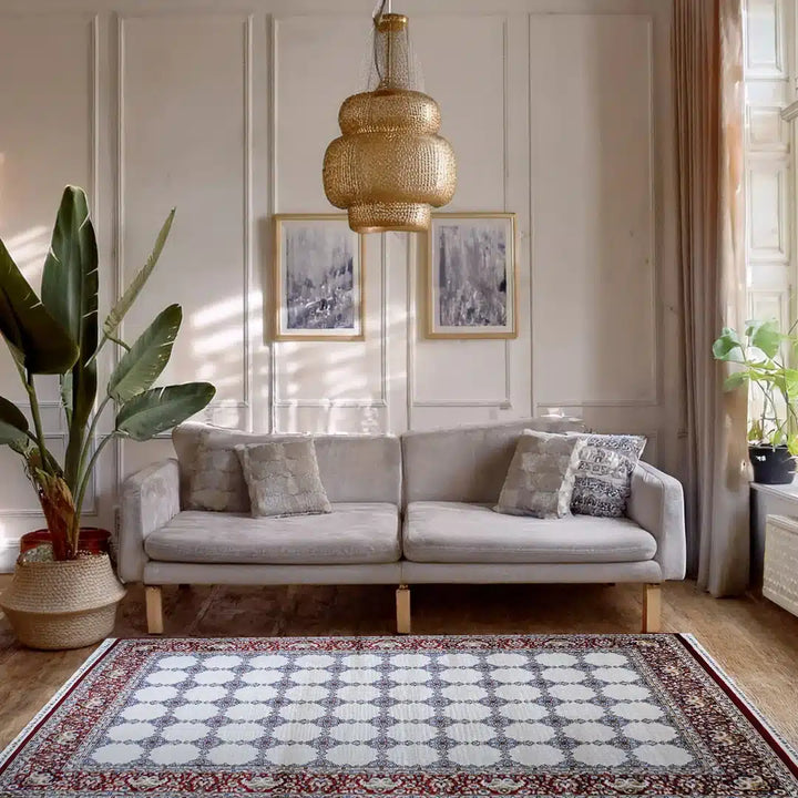 Bukhara Red Beige Elegance Rug