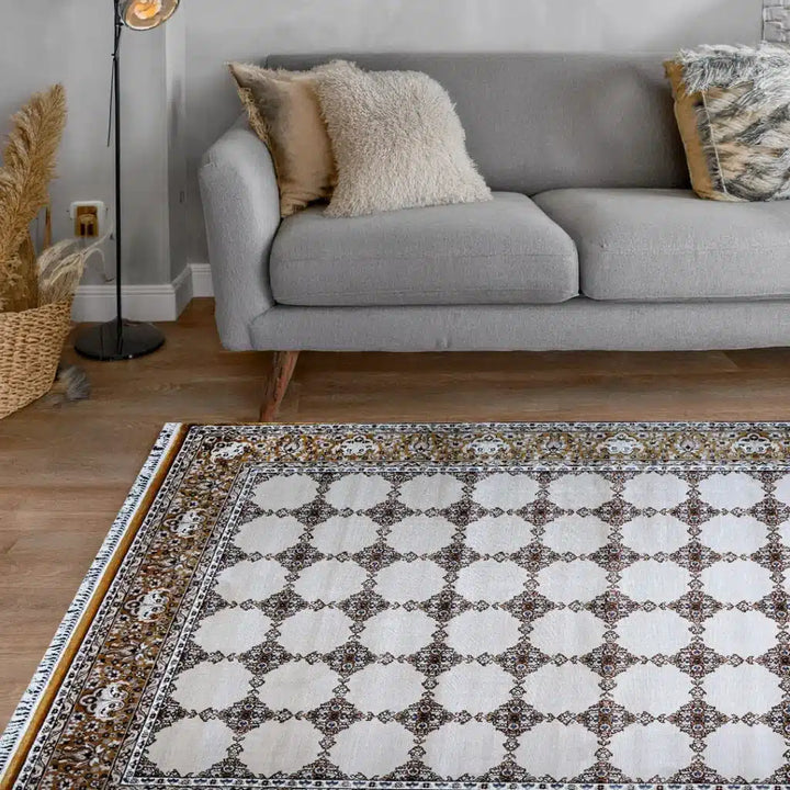Bukhara Navy Beige Elegance Rug