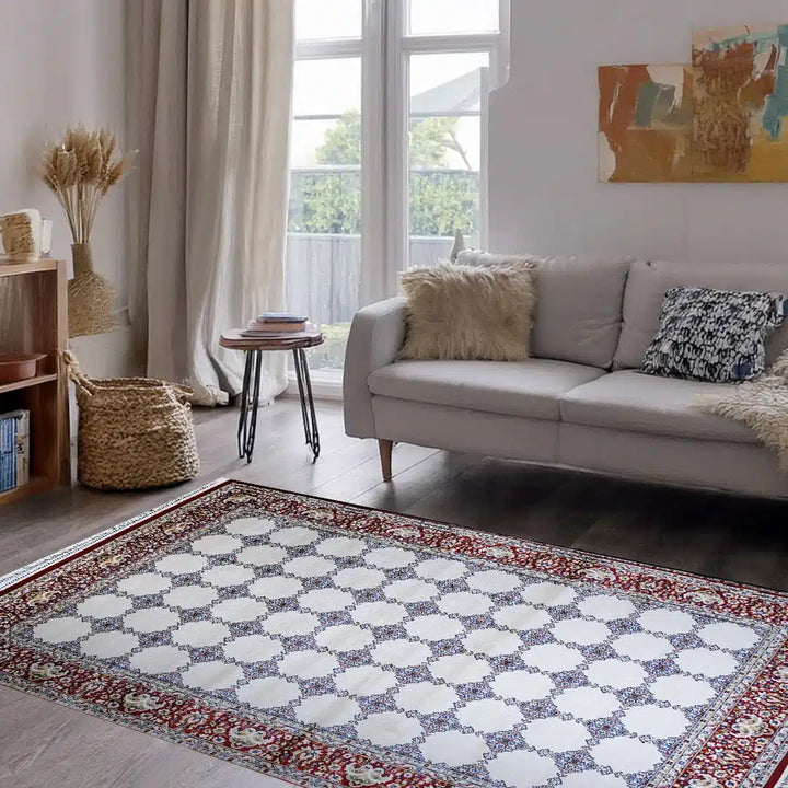 Bukhara Red Beige Elegance Rug