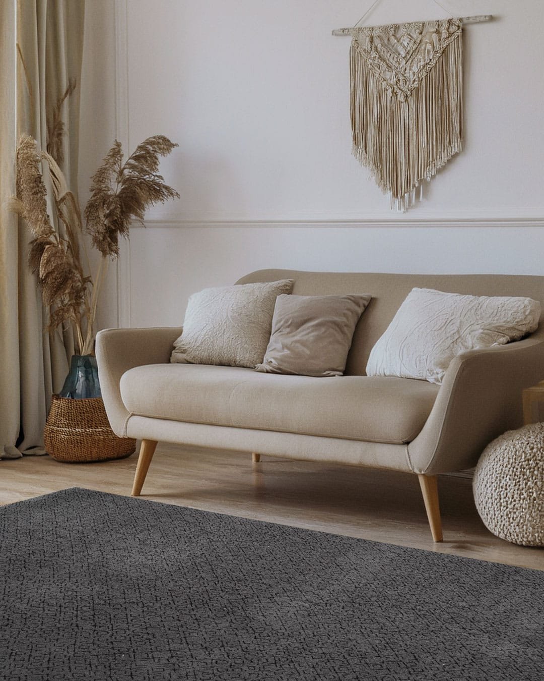 Anthracite Textured Rug