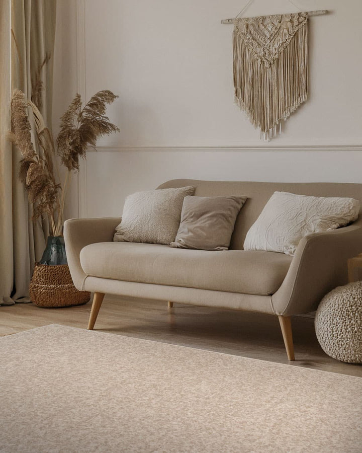 Washable Soft Mink Beige Area Rug