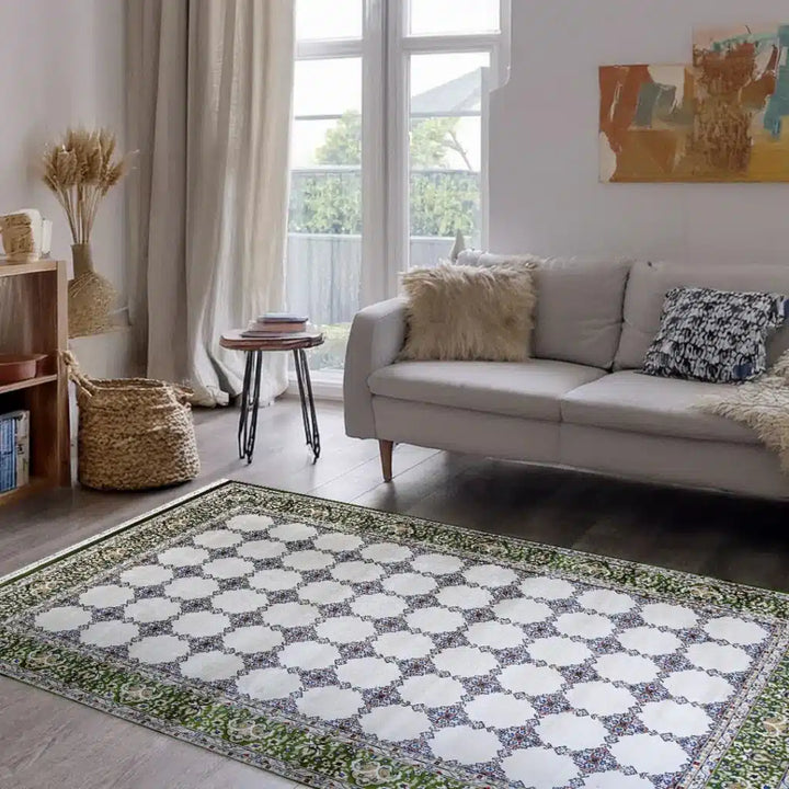 Bukhara Green Beige Elegance Rug