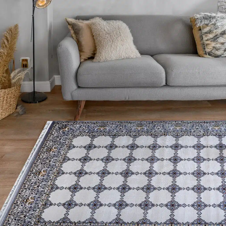 Bukhara Grey Beige Elegance Rug