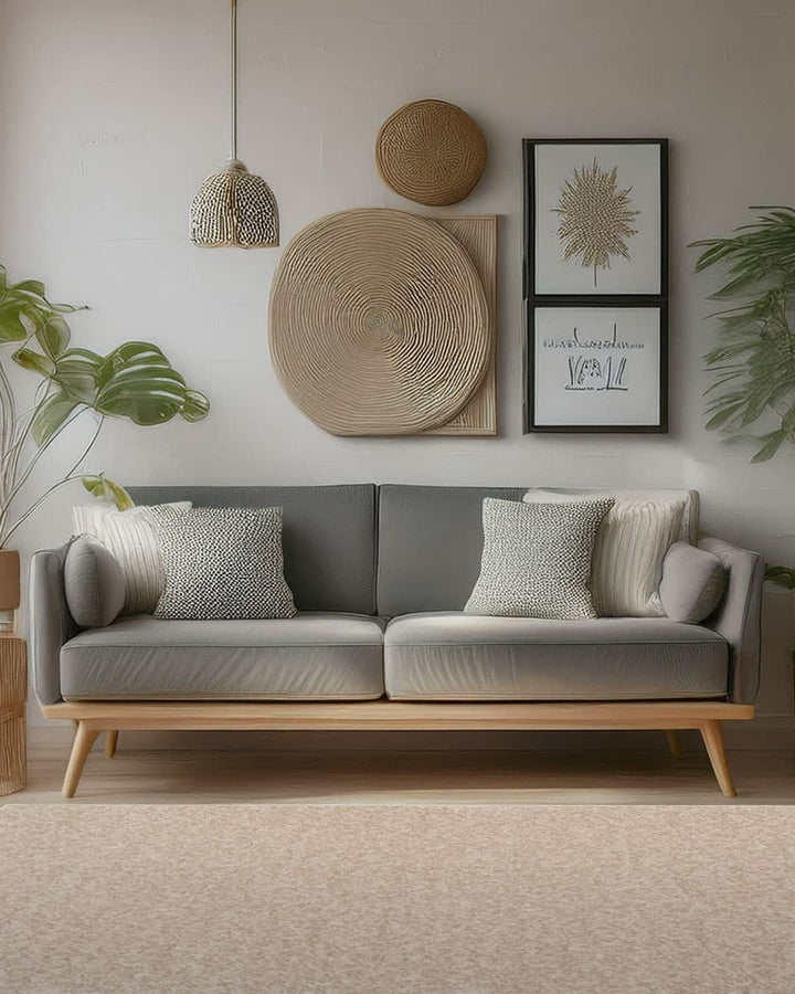 Washable Soft Mink Beige Area Rug