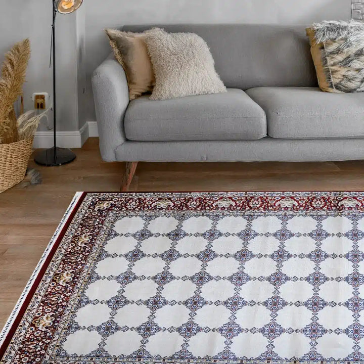 Bukhara Red Beige Elegance Rug