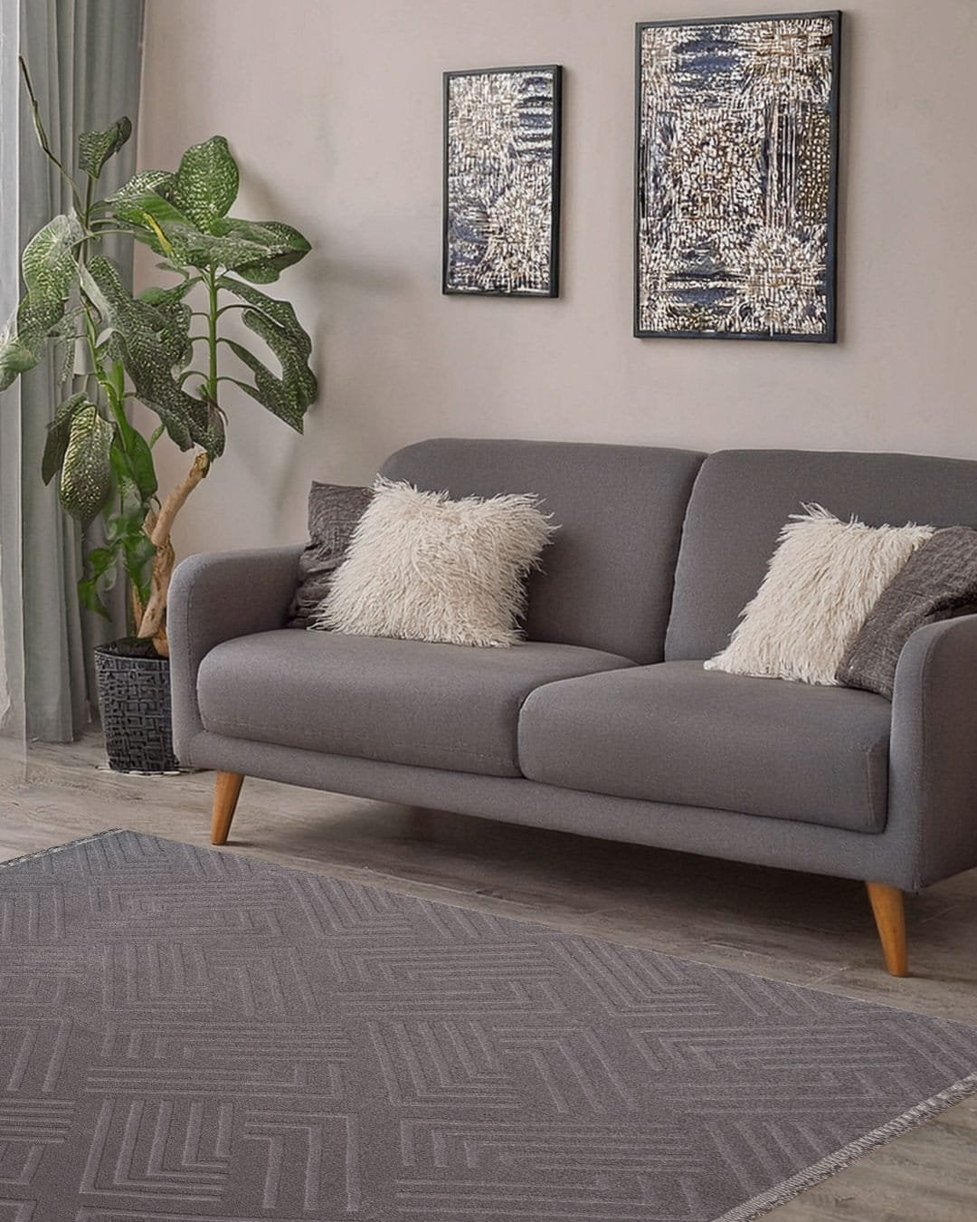 Modern Geometric, Soft & Non-Slip
