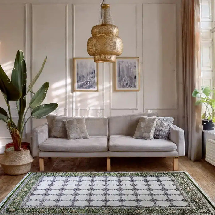 Bukhara Green Beige Elegance Rug