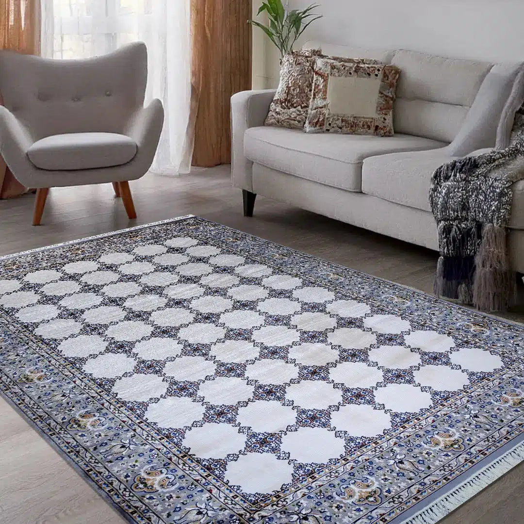 Bukhara Grey Beige Elegance Rug