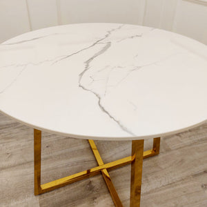 Juno Gold Plated Round Dining Table