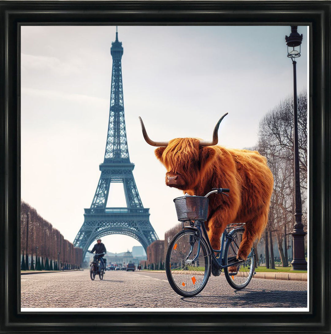 AN1110 COW BIKE RIDING AROUND EIFFEL TOWER