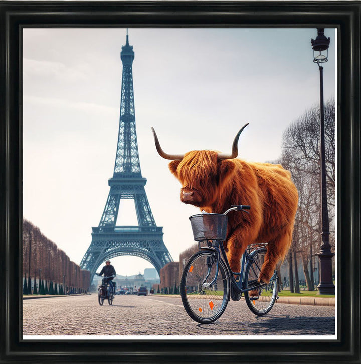 AN1110 COW BIKE RIDING AROUND EIFFEL TOWER