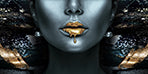 Kiss with gold