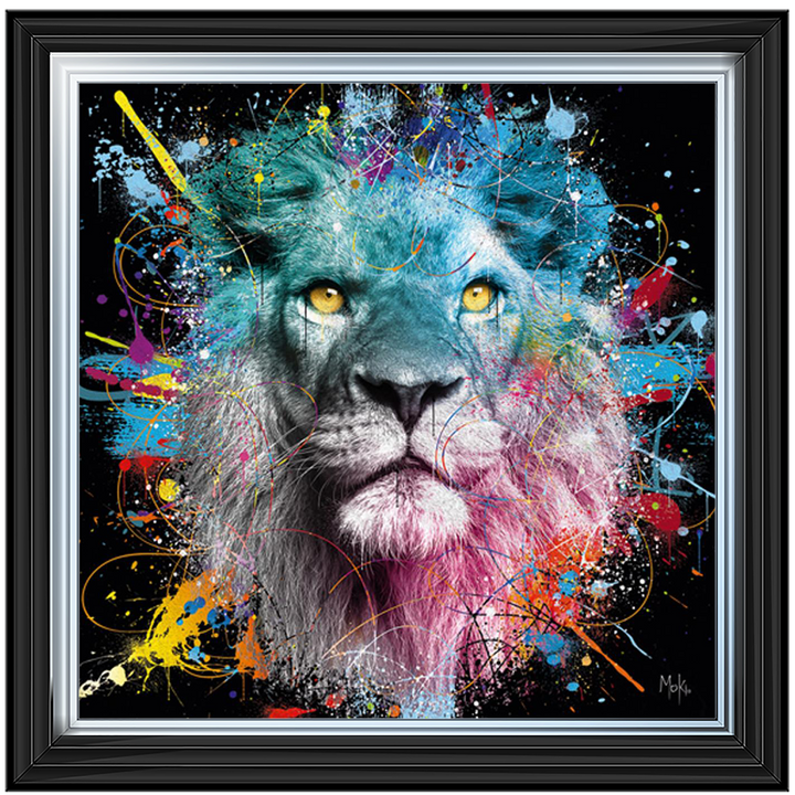 Pop Art Yellow eyed Lion  (Moki)