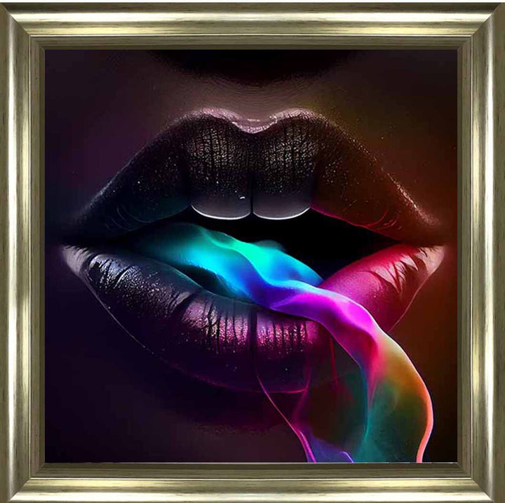 MD391 Rainbow Smoking Lips