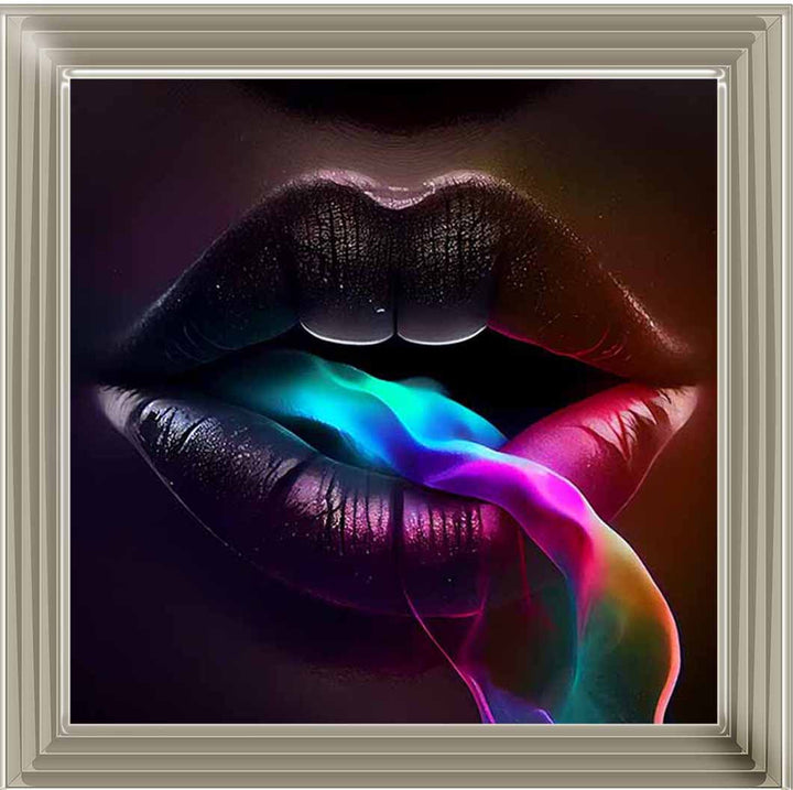 MD391 Rainbow Smoking Lips