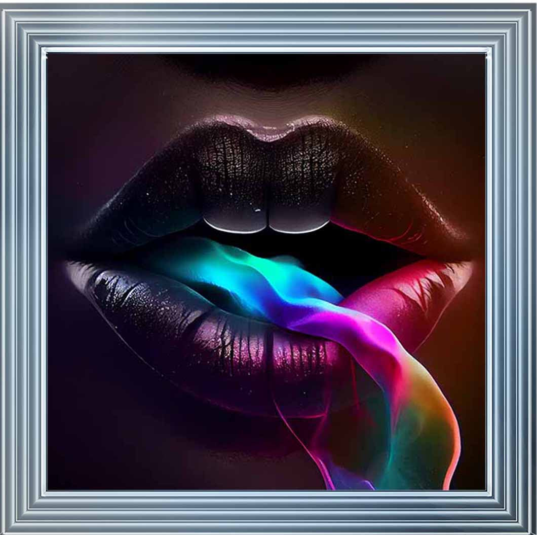 MD391 Rainbow Smoking Lips
